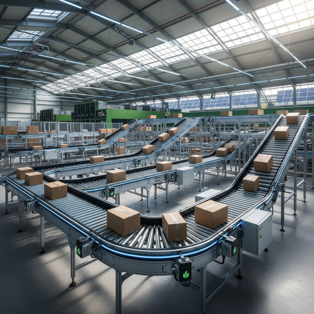 Een modern, energiezuinig MDR rollenbaansysteem in een Europees distributiecentrum, dat duurzame intralogistiek illustre